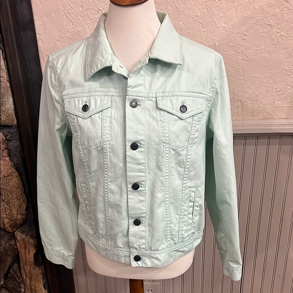 Talbots Mint Green Denim Jacket